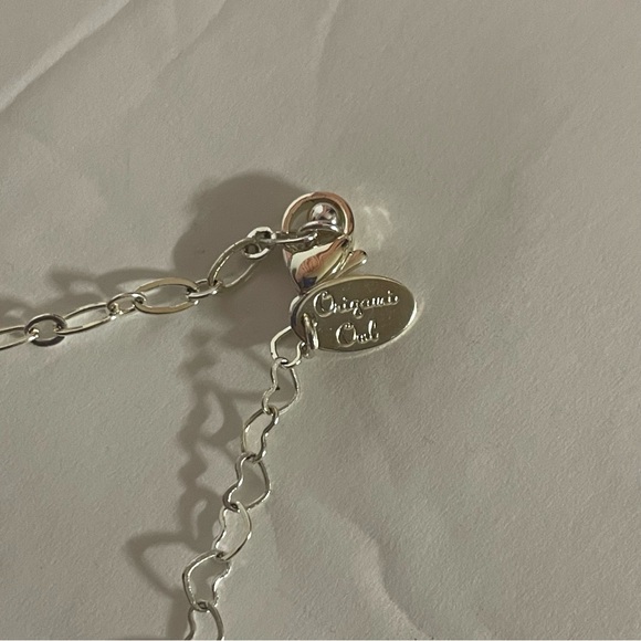 Silver Earrings and Necklace with Maroon Colored Mitten Case - Picture 6 of 9